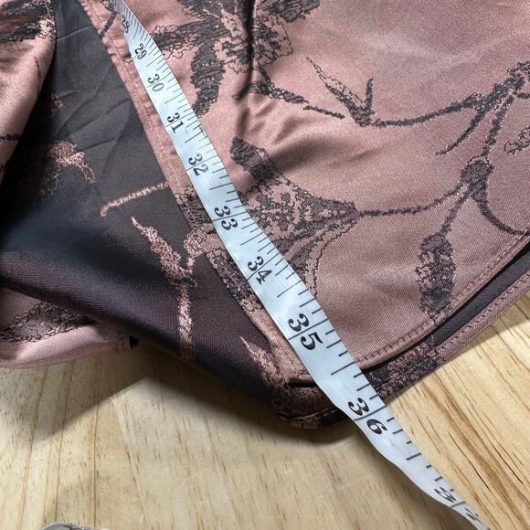 Vince Iris Floral Jacquard Twist Knot Midi Skirt Brown Women's Size 10 NWT NEW - Picture 12 of 12